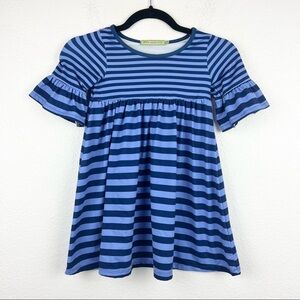 MILLIE LOVES LILY Striped Dress, Periwinkle and Navy, Stretch, Size 5
